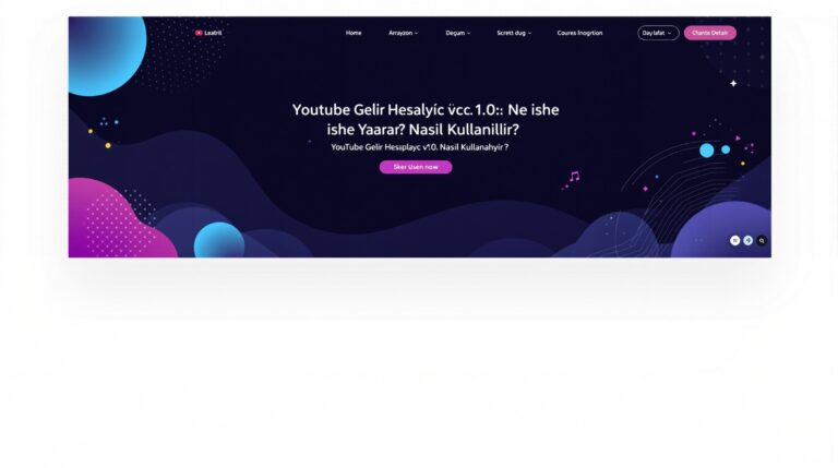 YouTube Gelir Hesaplayıcı v1.0: Ne İşe Yarar? Nasıl Kullanılır?